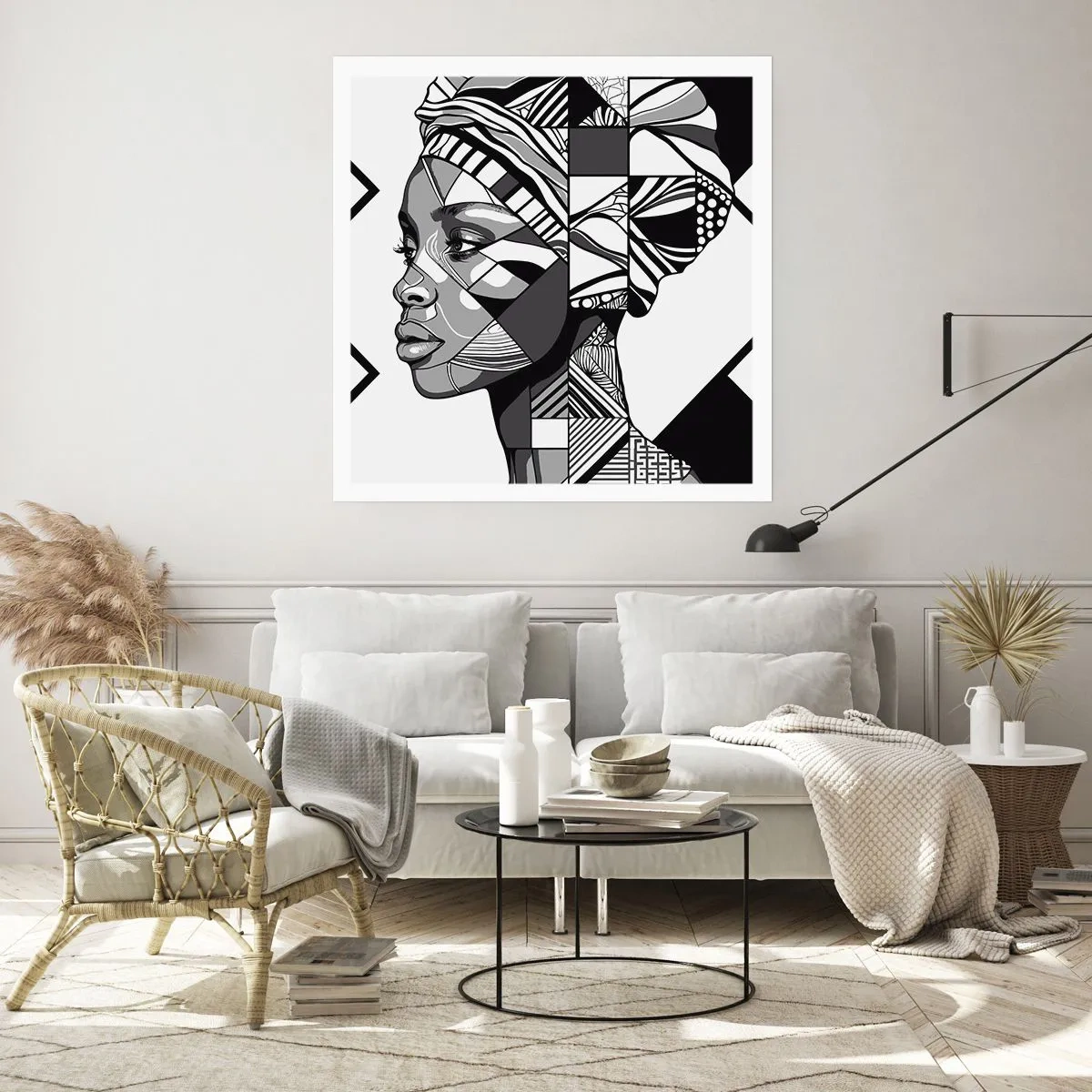 Póster - Retrato étnico - 50x50 cm