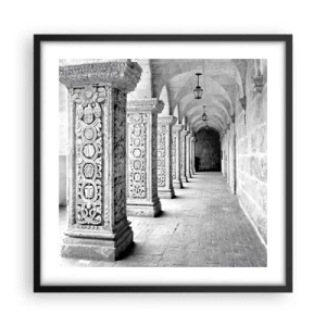 Póster en marco negro - ¿Y adónde nos llevará...? - 50x50 cm