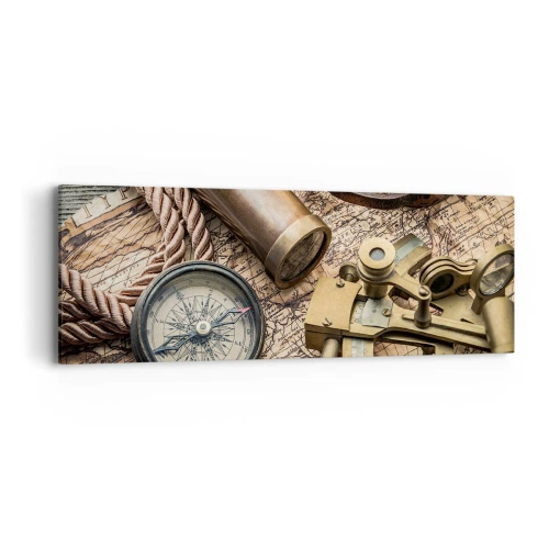 Cuadro sobre lienzo - Impresión de Imagen - Establecer un rumbo - 90x30 cm