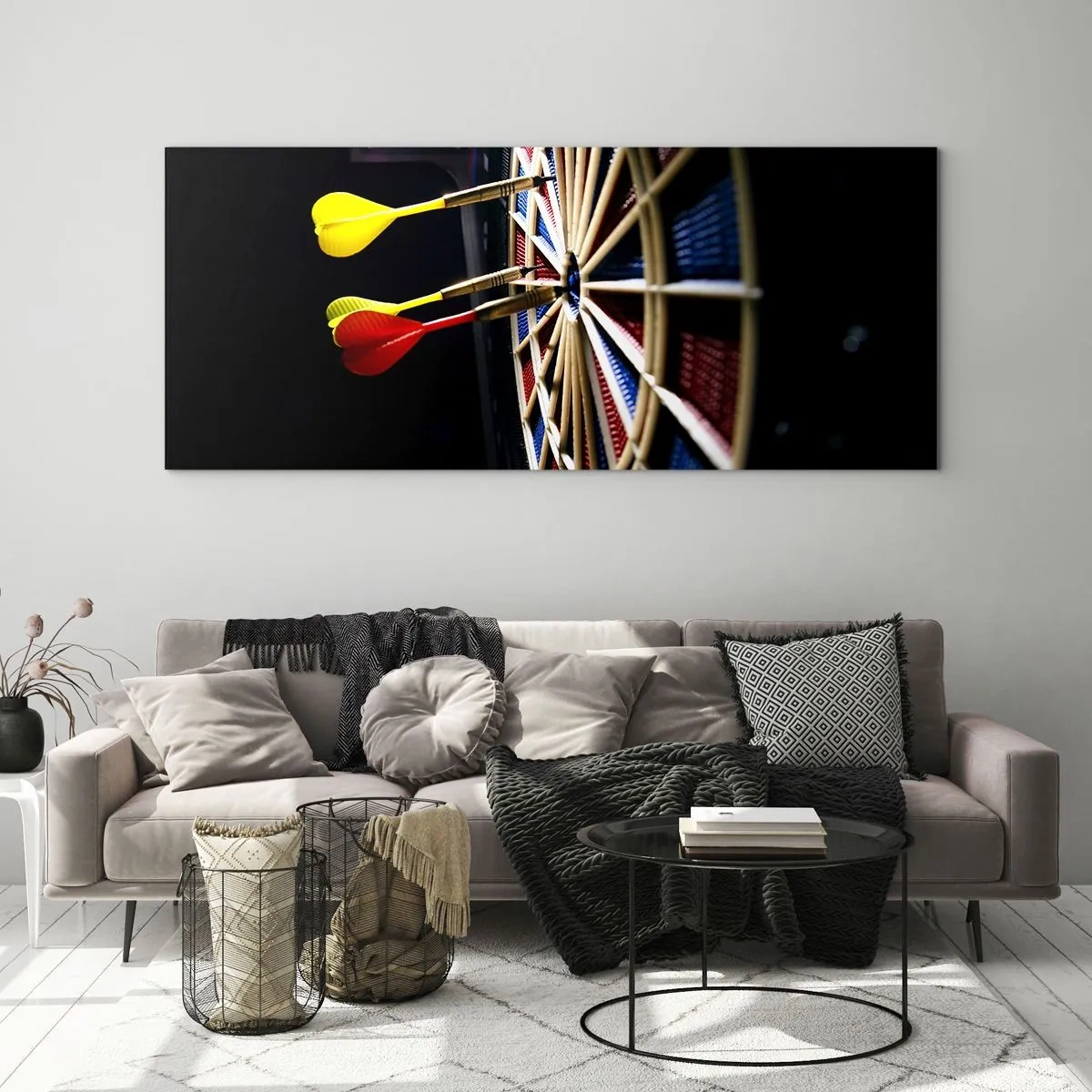 Cuadro sobre vidrio - Impresiones sobre Vidrio - En el blanco - 100x40 cm
