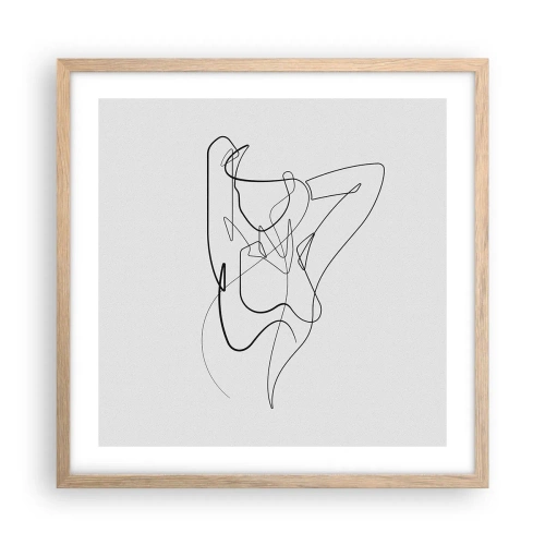 Póster en marco roble claro - Realmente, tal y como eres - 50x50 cm