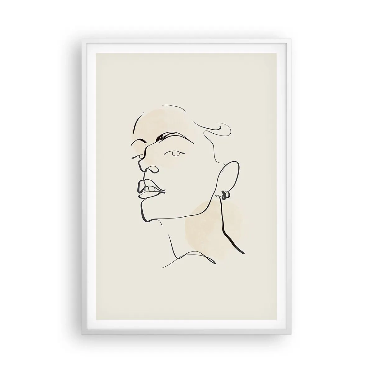 Póster en marco blanco - Una mirada orgullosa - 70x100 cm