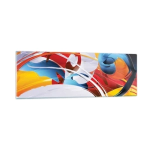 Cuadro sobre vidrio - Impresiones sobre Vidrio - Danza de los elementos - 90x30 cm