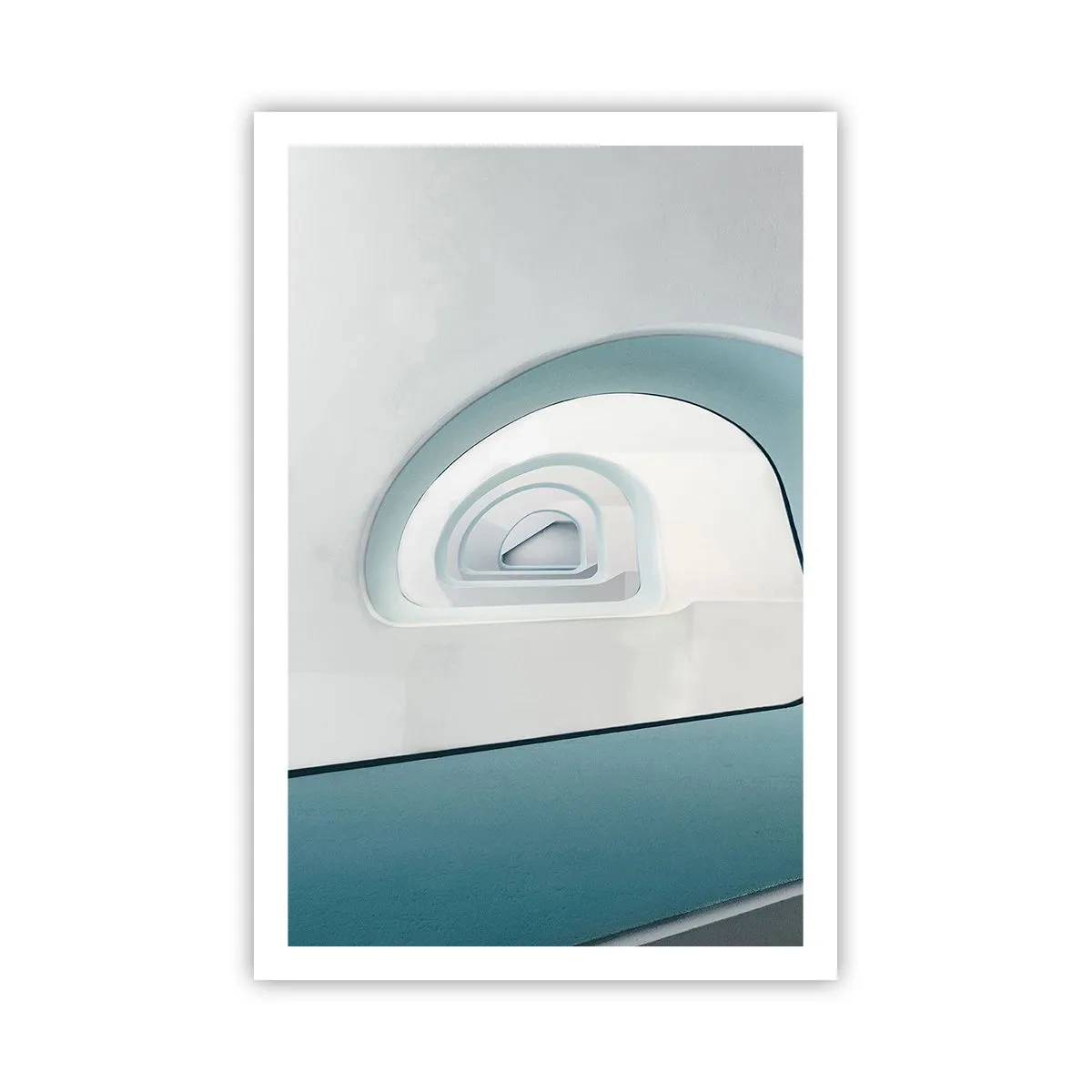 Póster - Espiral del río azul - 61x91 cm