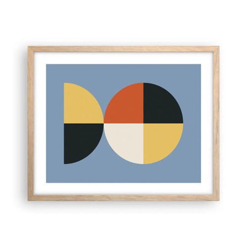 Póster en marco roble claro - Mira y cuenta - 50x40 cm