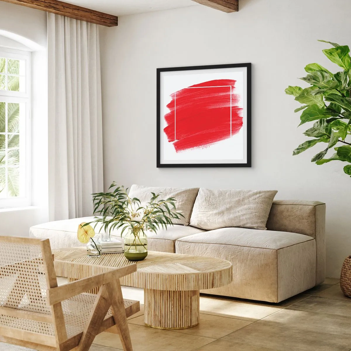 Póster en marco negro - Fuera del marco - 40x40 cm