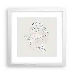 Póster en marco blanco - Contorno de un sueño - 30x30 cm