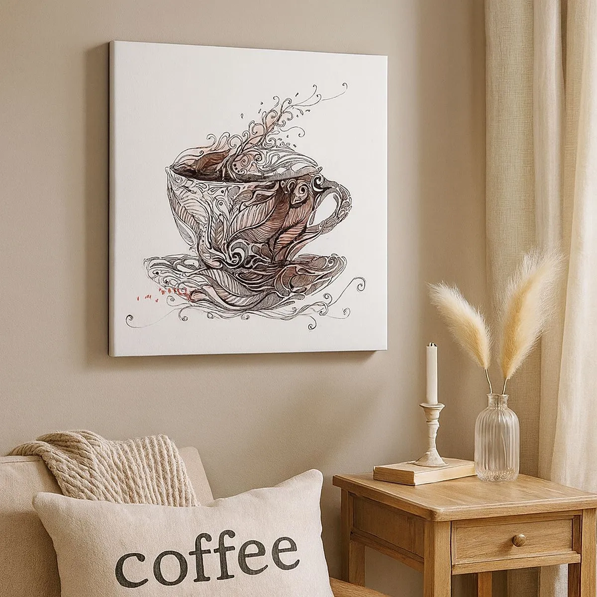 Cuadro sobre lienzo - Impresión de Imagen - Té para todo - 30x30 cm