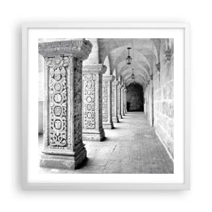 Póster en marco blanco - ¿Y adónde nos llevará...? - 50x50 cm