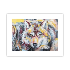 Póster - Pinceladas de lobo - 40x30 cm