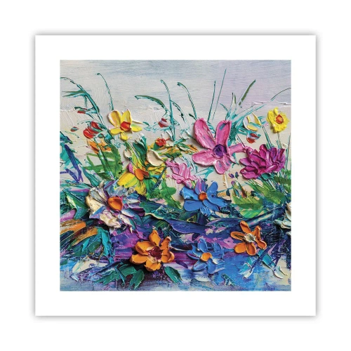 Póster - La energía de las flores - 40x40 cm