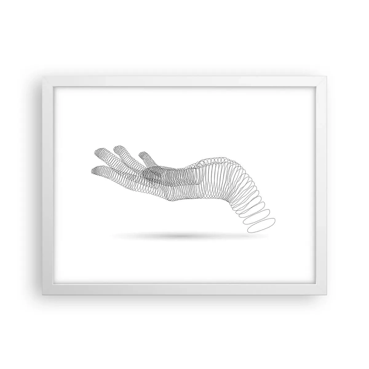 Póster en marco blanco - Mano elástica - 40x30 cm