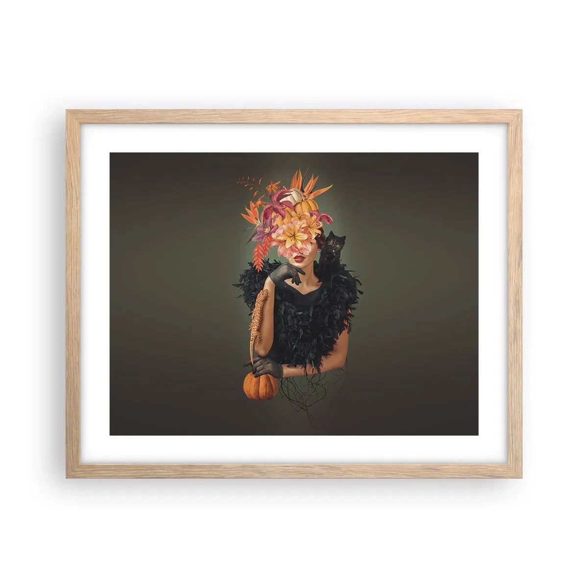 Póster en marco roble claro - Hechizo de bruja - 50x40 cm