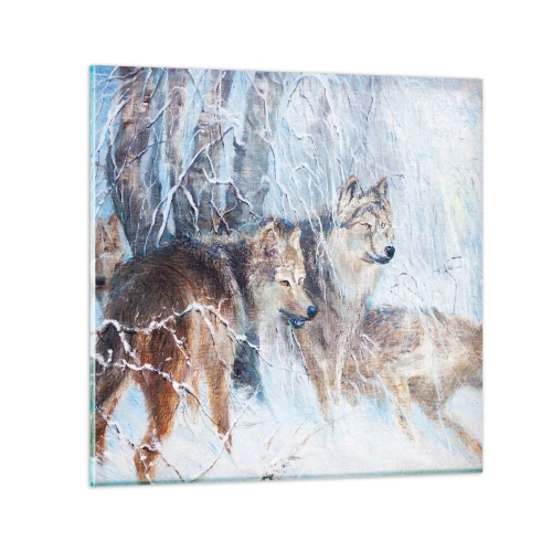 Cuadro sobre vidrio - Impresiones sobre Vidrio - ¡Cuidado! Aquí viene... - 50x50 cm