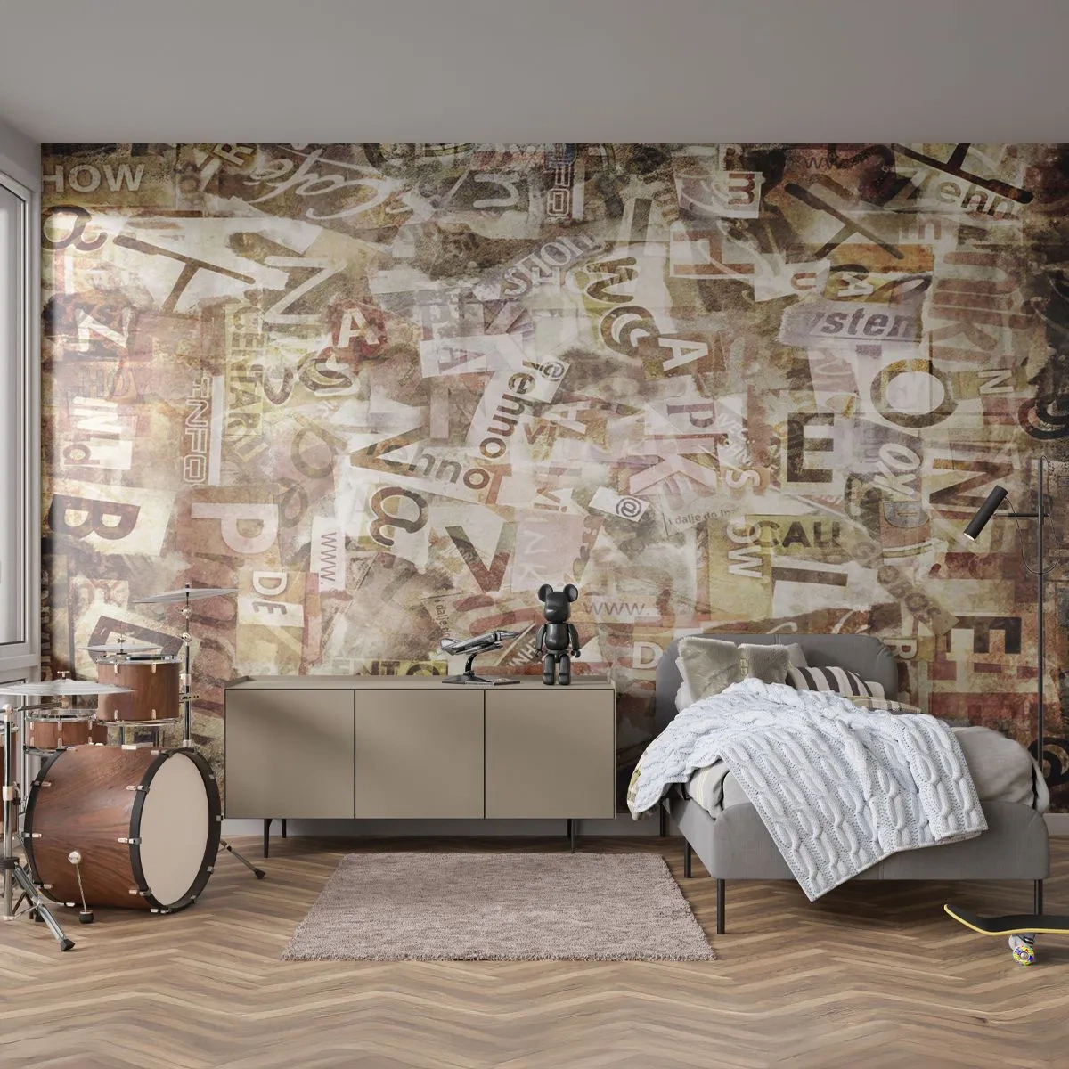 Fotomural Standard Eco - Unificando el lenguaje - Pintada, Mural, Pedazo - 400x280 cm