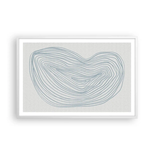 Póster en marco blanco - Sonrisa de una gota - 91x61 cm