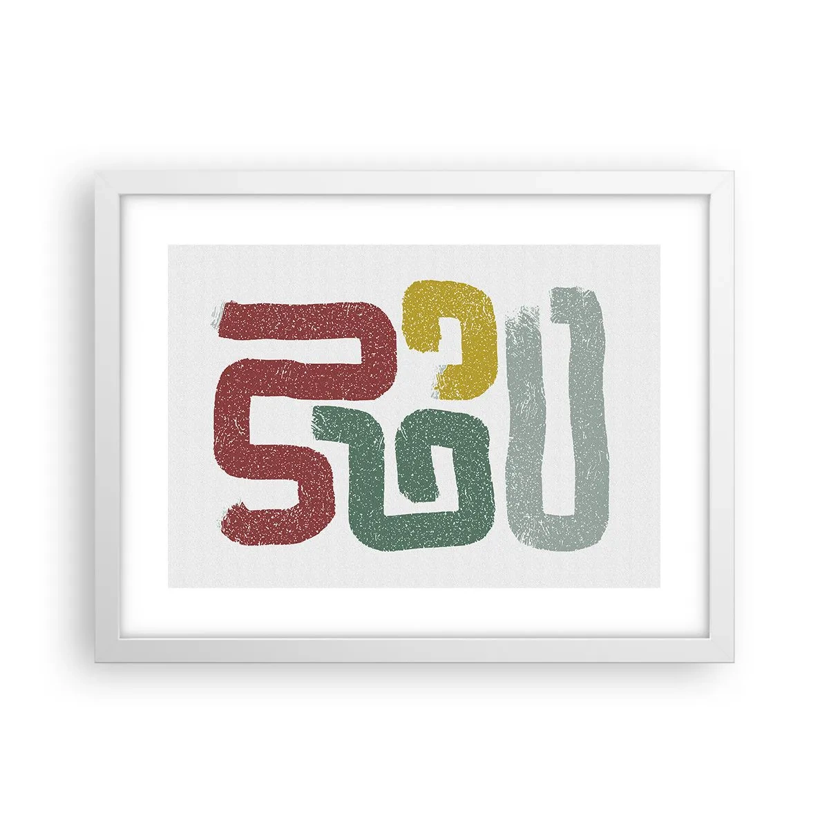 Póster en marco blanco - En un idioma desconocido - 40x30 cm