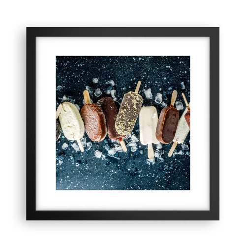 Póster en marco negro - El sabor del verano caluroso - 30x30 cm