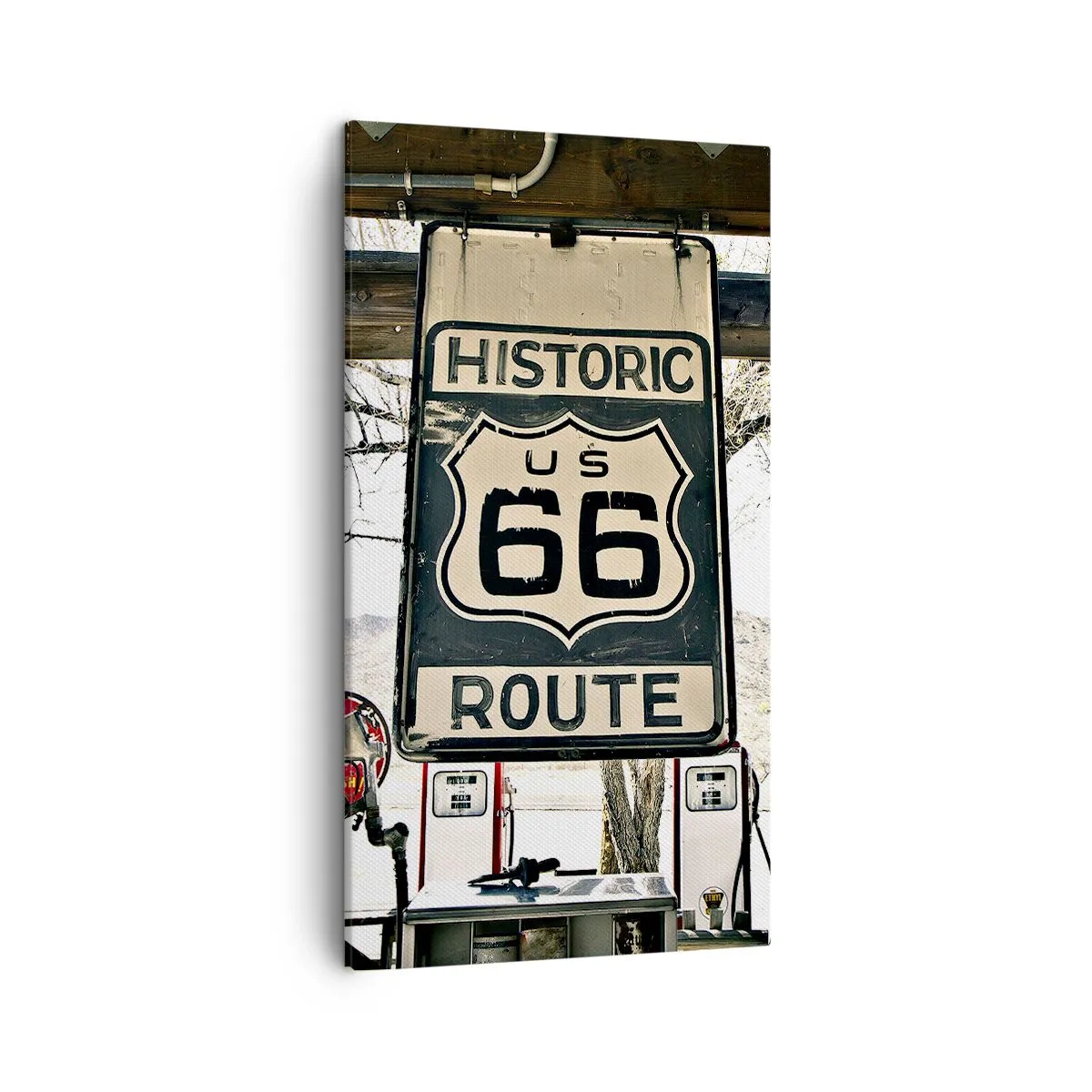 Cuadro sobre lienzo - Impresión de Imagen - Un viaje retro americano - 45x80 cm