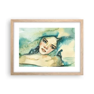 Póster en marco roble claro - ¿Soy azul? - 40x30 cm