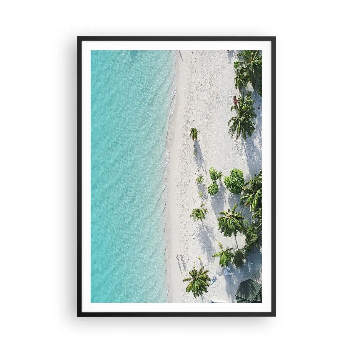 Póster en marco negro - Vacaciones en el paraíso - 70x100 cm