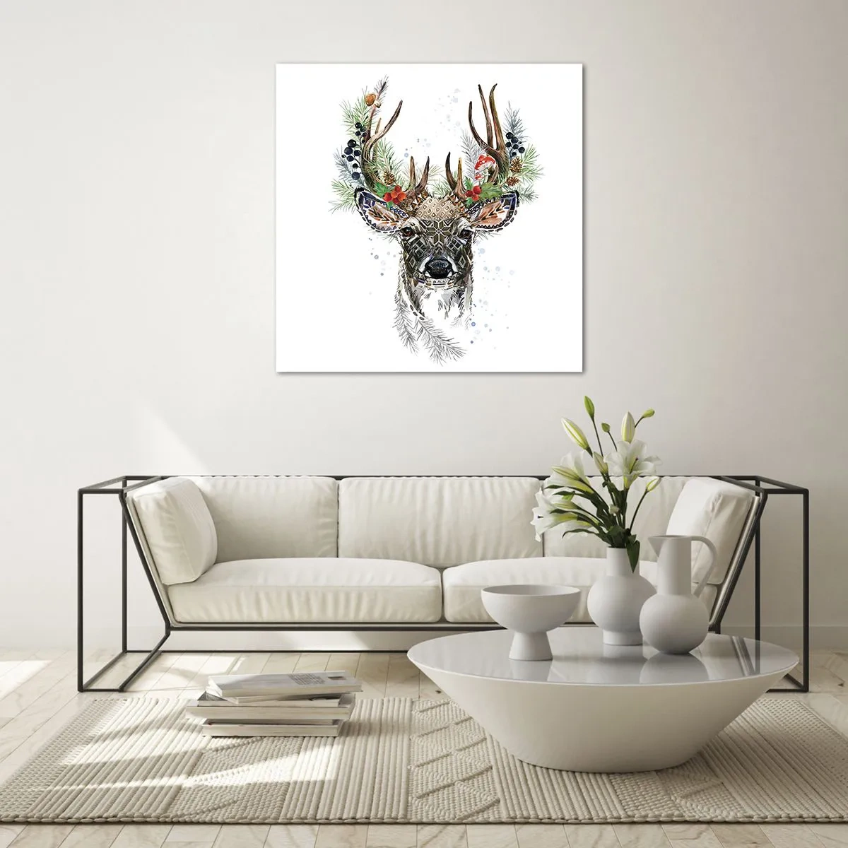 Cuadro sobre vidrio - Impresiones sobre Vidrio - Con vestimenta festiva - 70x70 cm