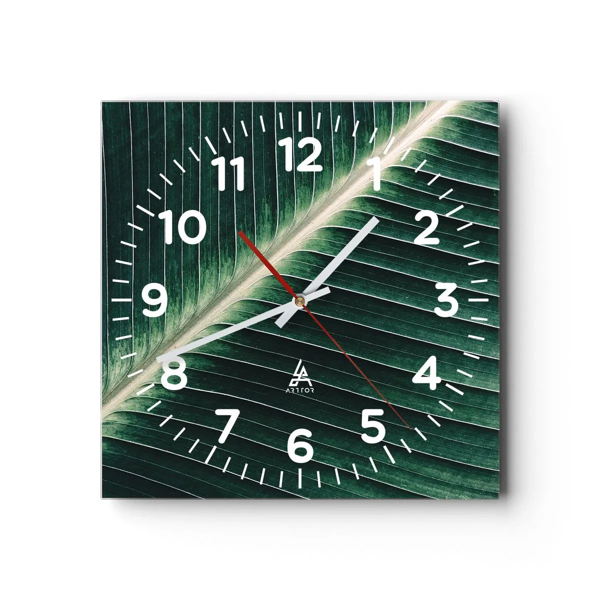 Reloj de pared - Reloj de vidrio - El ritmo de la naturaleza - 40x40 cm