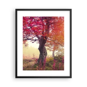 Póster en marco negro - Un frenesí de floración - 40x50 cm