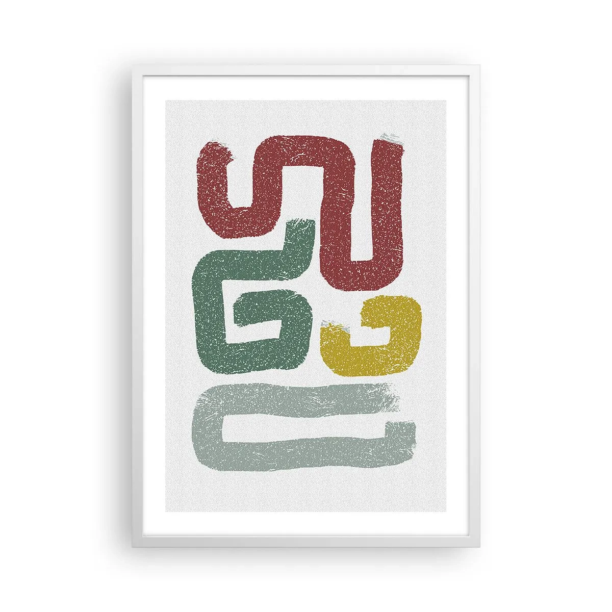 Póster en marco blanco - En un idioma desconocido - 50x70 cm