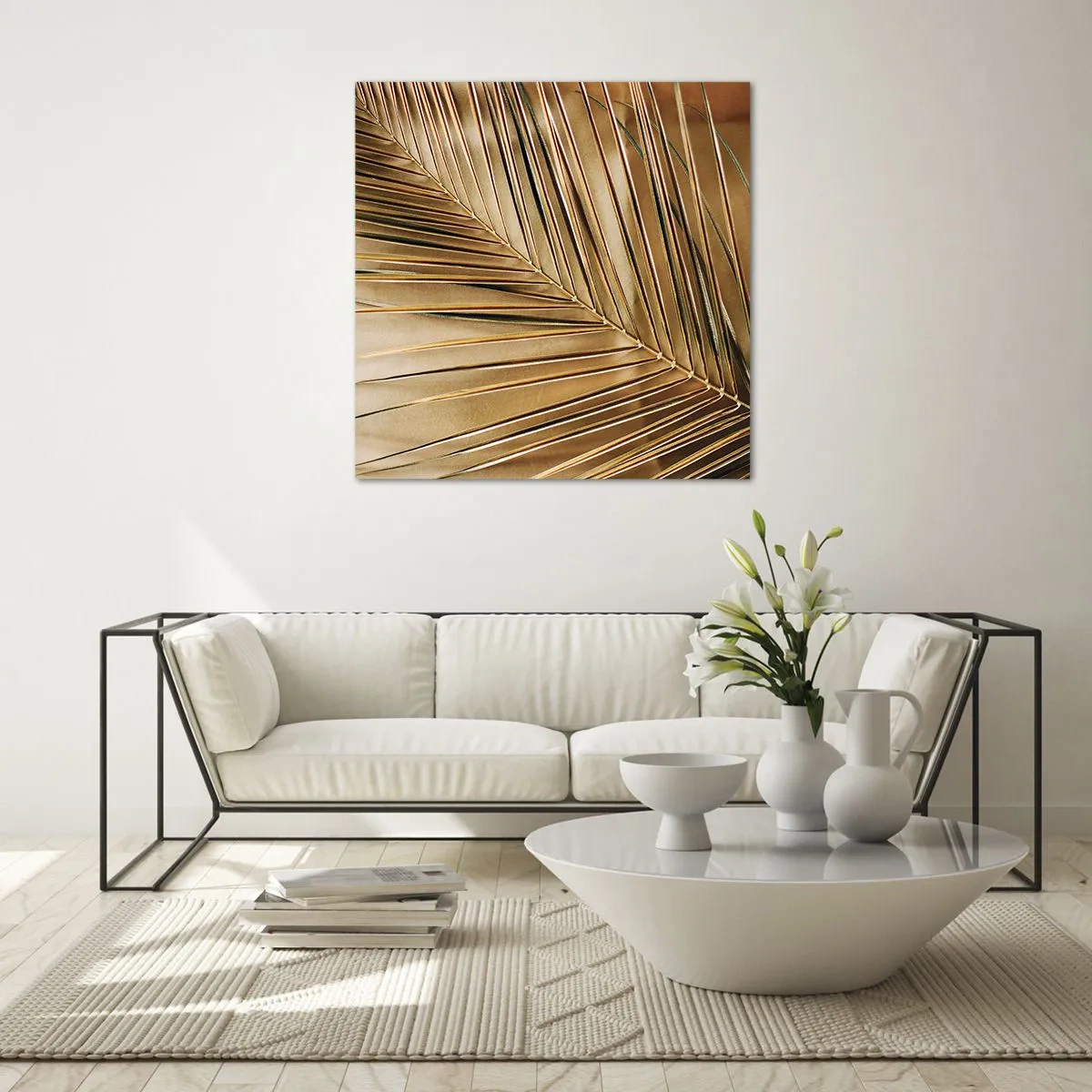 Cuadro sobre vidrio - Impresiones sobre Vidrio - Una columnata natural - 40x40 cm