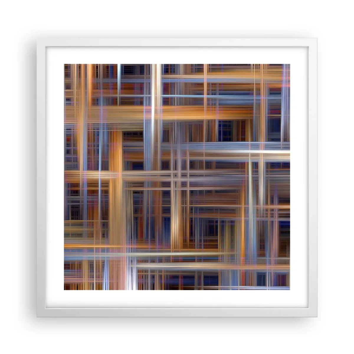 Póster en marco blanco - Tejido de luz - 50x50 cm