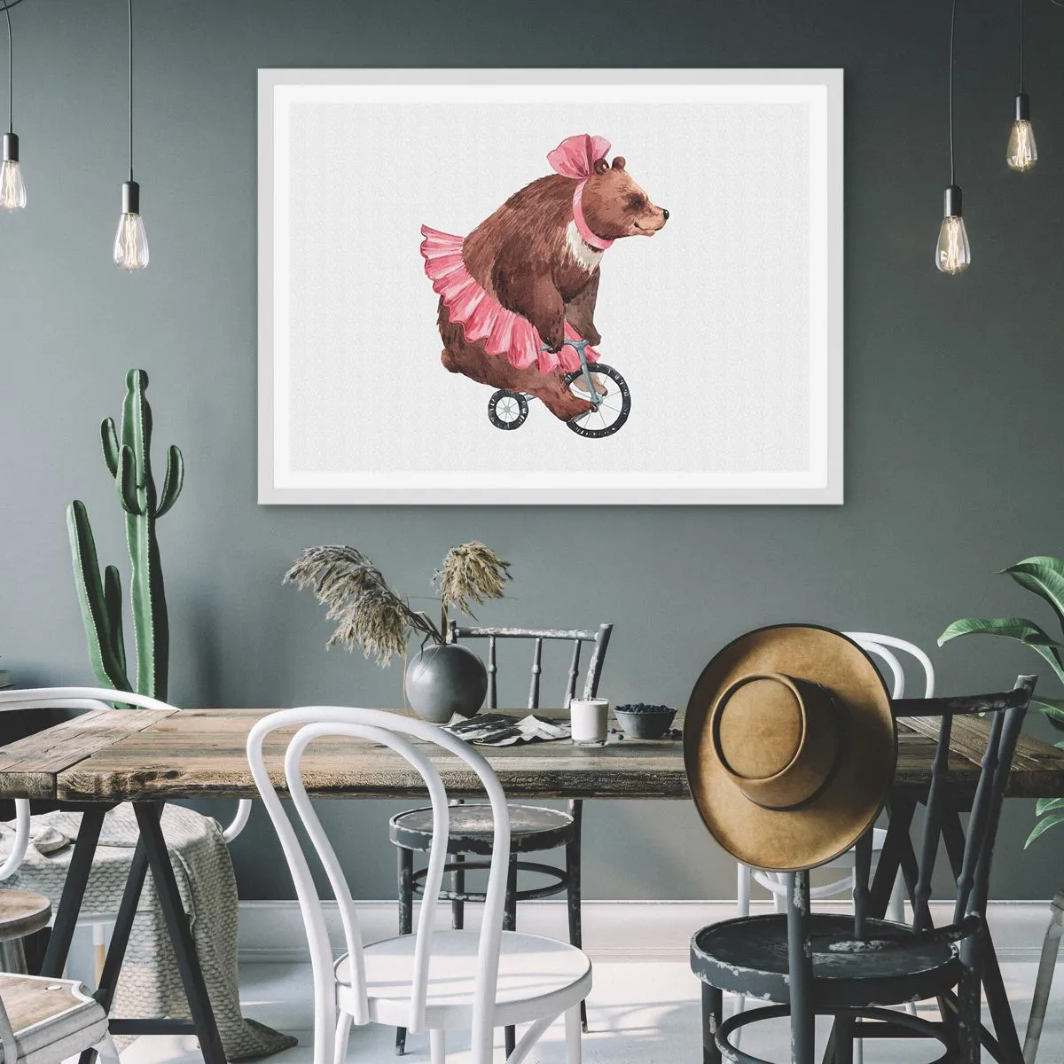 Póster en marco blanco - ¡Qué circo! - 91x61 cm