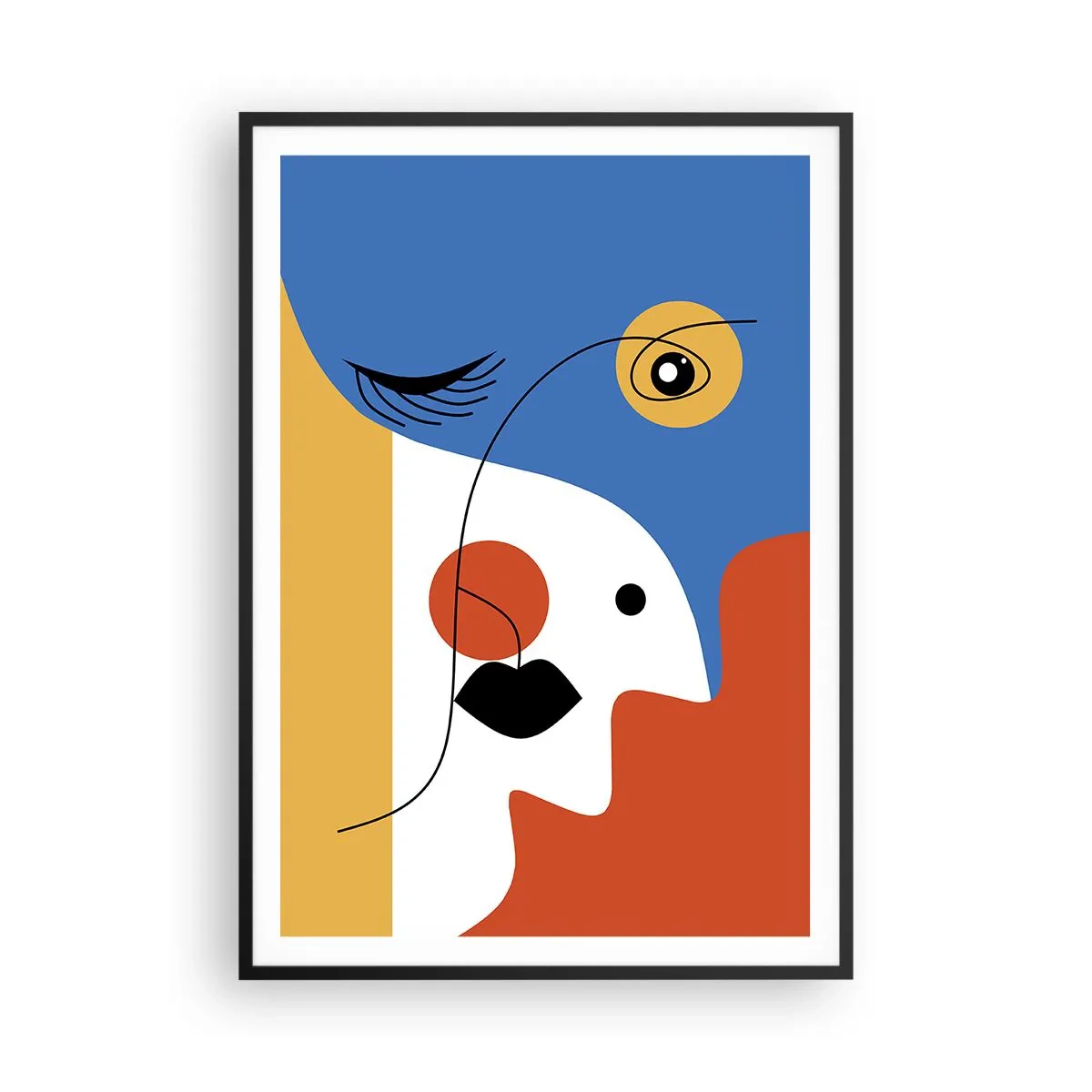 Póster en marco negro - Retrato deconstruido - 70x100 cm