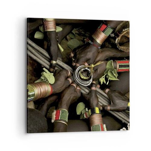 Cuadro sobre lienzo - Impresión de Imagen - Estamos juntos - 70x70 cm