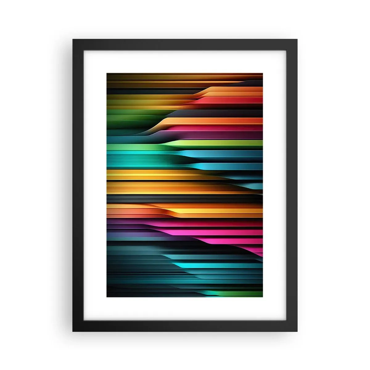 Póster en marco negro - Órgano luminoso - 30x40 cm
