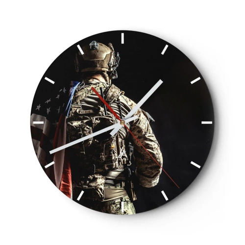 Reloj de pared - Reloj de vidrio - Por eso lucho - 40x40 cm