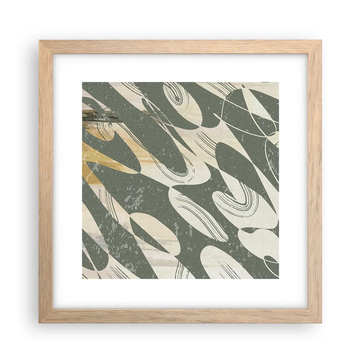 Póster en marco roble claro - Abstracción rítmica - 30x30 cm