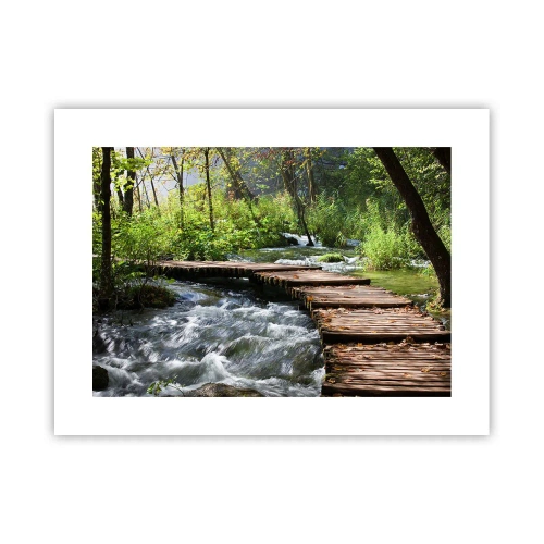 Póster - Sobre una cascada de espuma - 40x30 cm