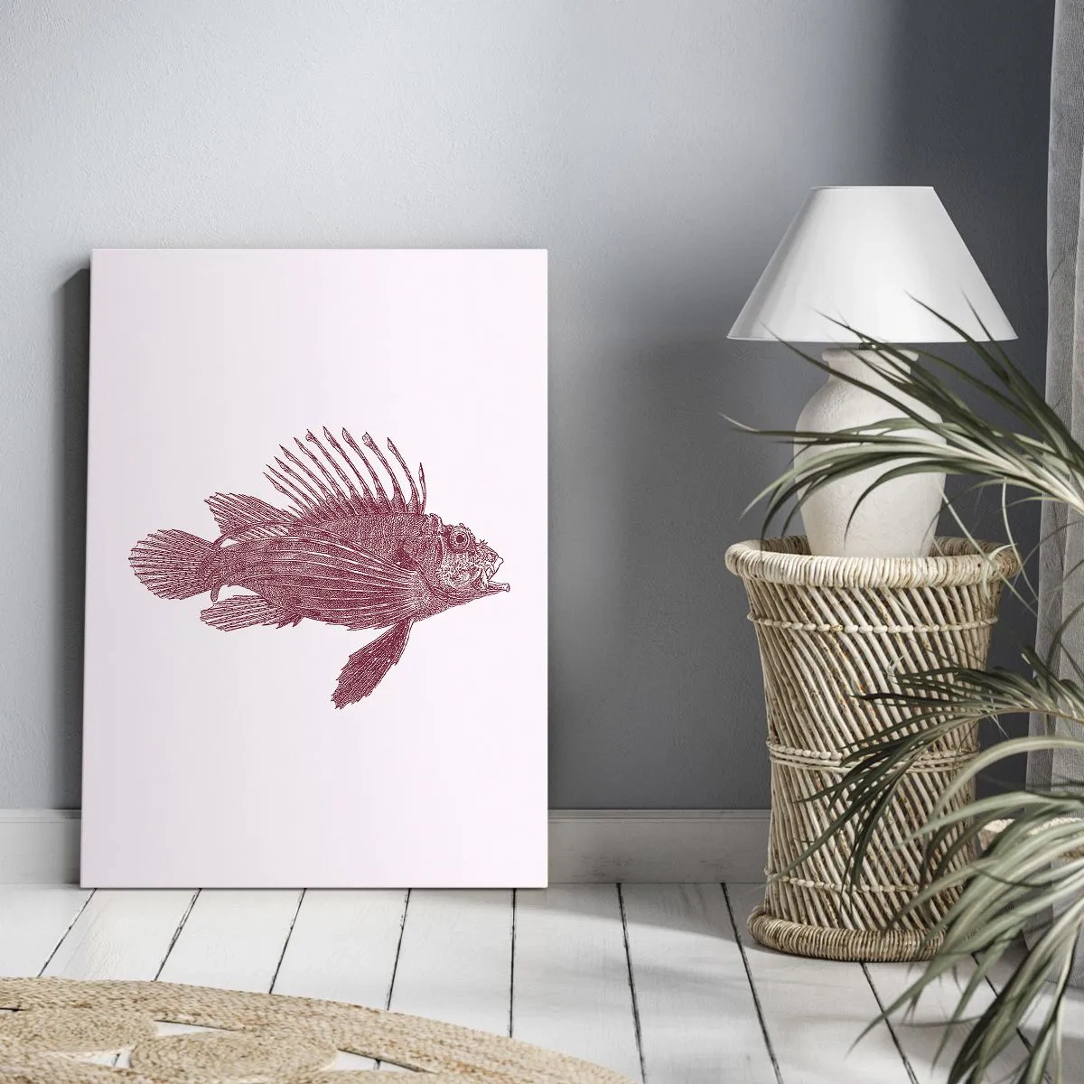 Cuadro sobre lienzo - Impresión de Imagen - Un habitante de aguas exóticas - 45x80 cm