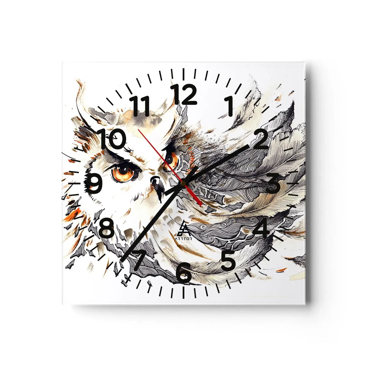 Reloj de pared - Reloj de vidrio - Venía de un mundo de magia - 40x40 cm