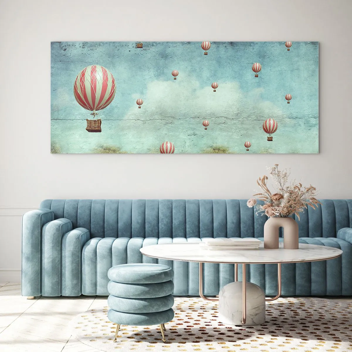 Cuadro sobre vidrio - Impresiones sobre Vidrio - Libre del ajetreo de la vida - 100x40 cm