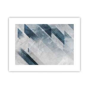 Póster - Composición espacial - movimiento de grises - 40x30 cm