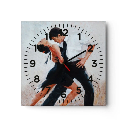 Reloj de pared - Reloj de vidrio - El tango de mis sueños - 30x30 cm