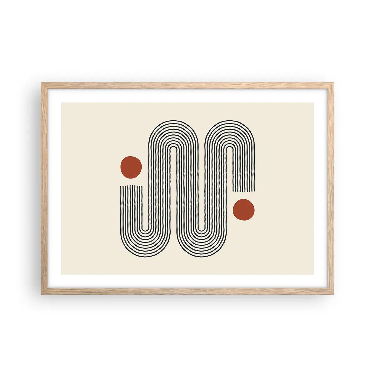 Póster en marco roble claro - De principio a fin - 70x50 cm