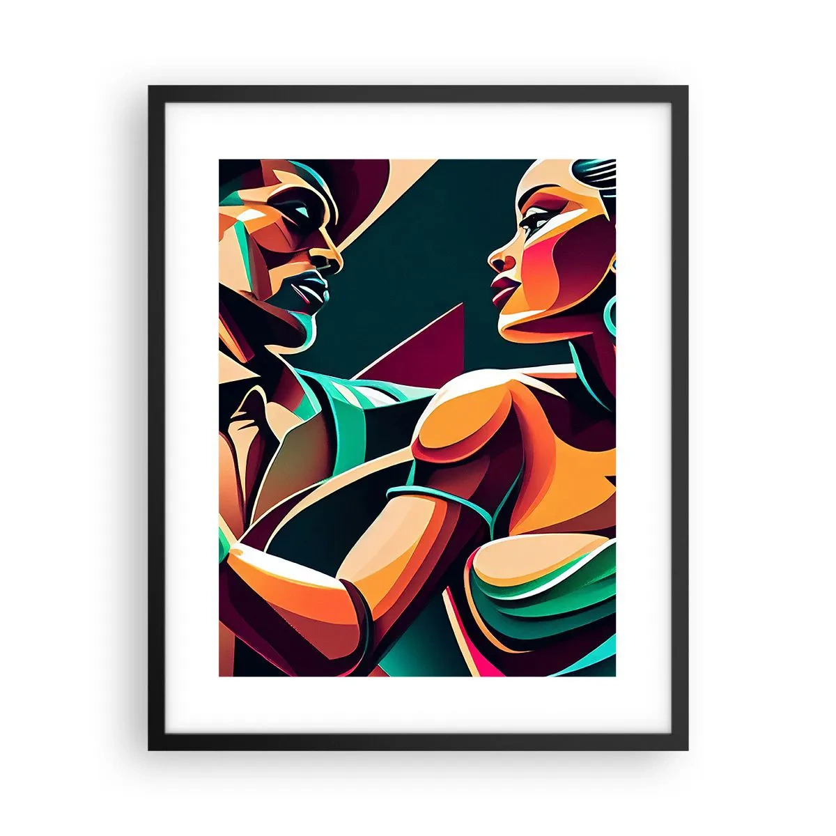 Póster en marco negro - Al ritmo del corazón - 40x50 cm