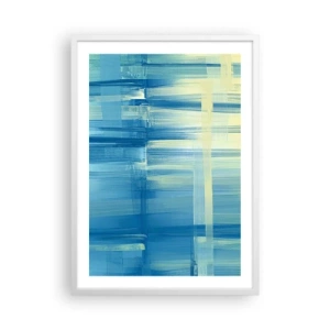 Póster en marco blanco - Composición en turquesa - 50x70 cm