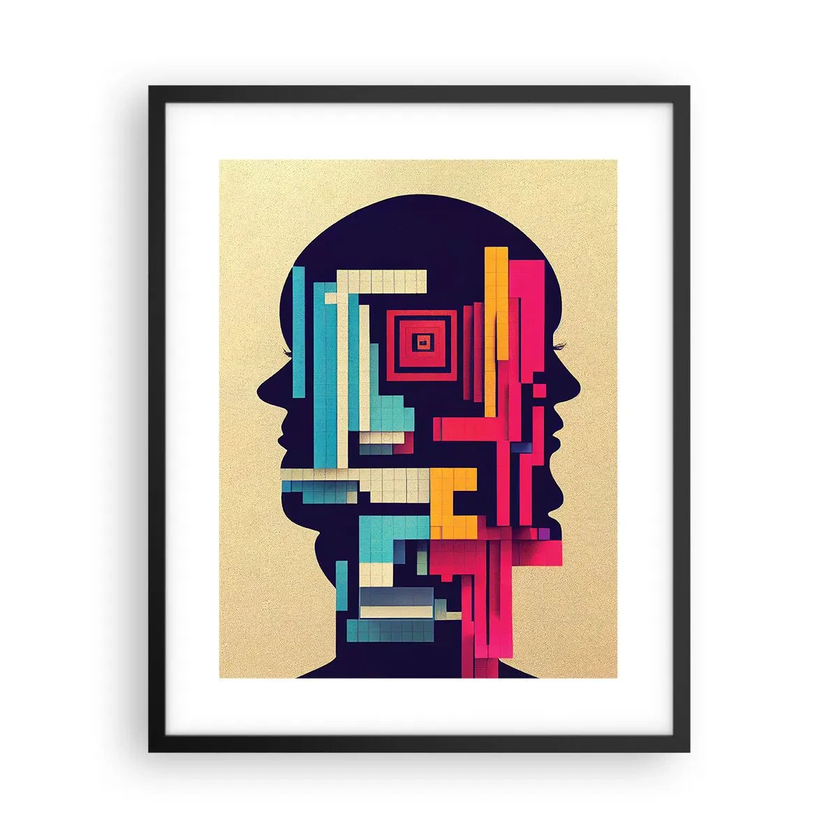 Póster en marco negro - Nuevos conocimientos - 40x50 cm