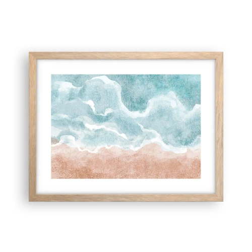 Póster en marco roble claro - Abstracción de nubes - 40x30 cm