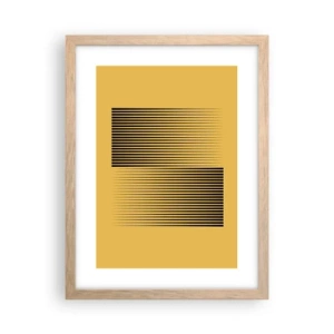 Póster en marco roble claro - Cuadrado de opuestos - 30x40 cm