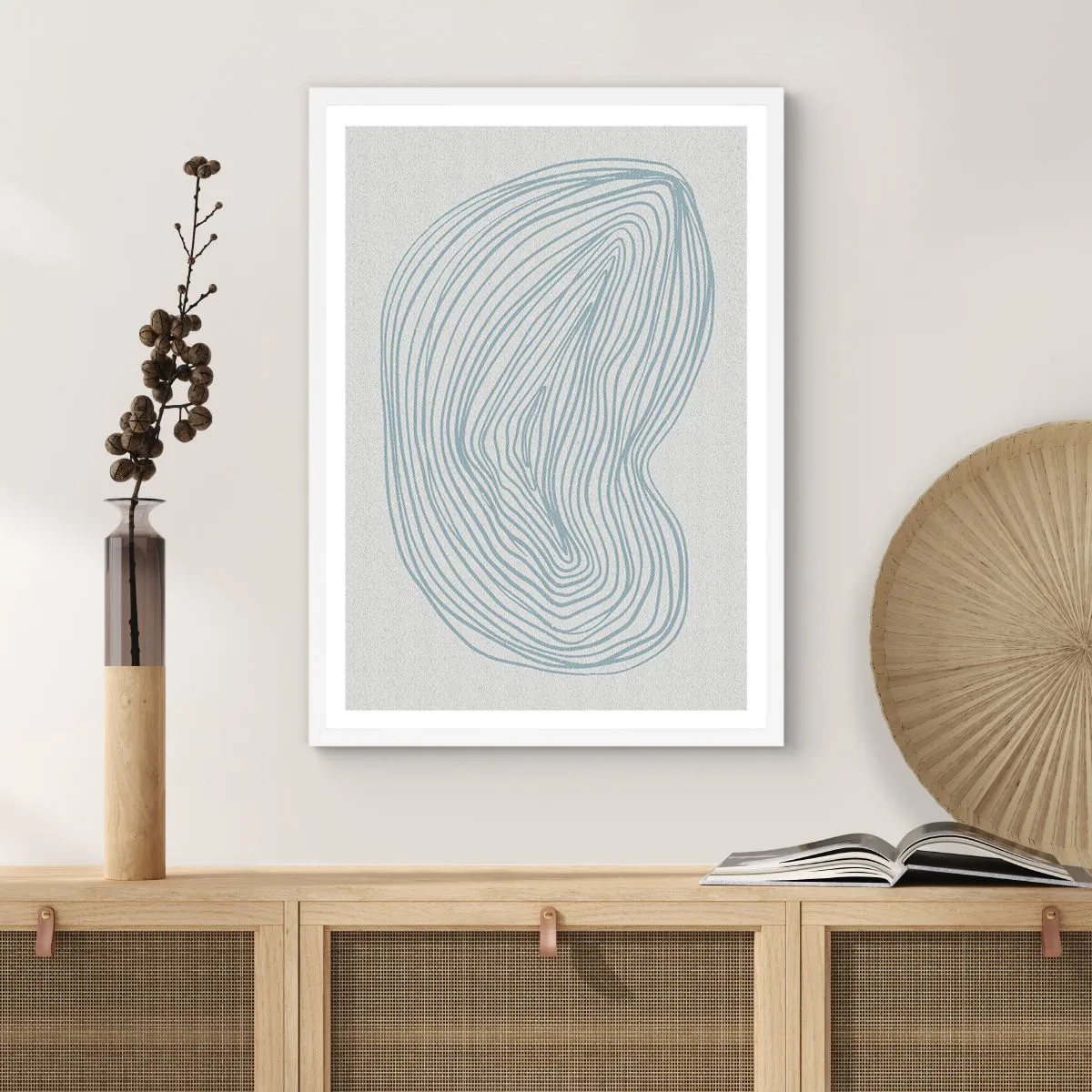 Póster en marco blanco - Sonrisa de una gota - 61x91 cm